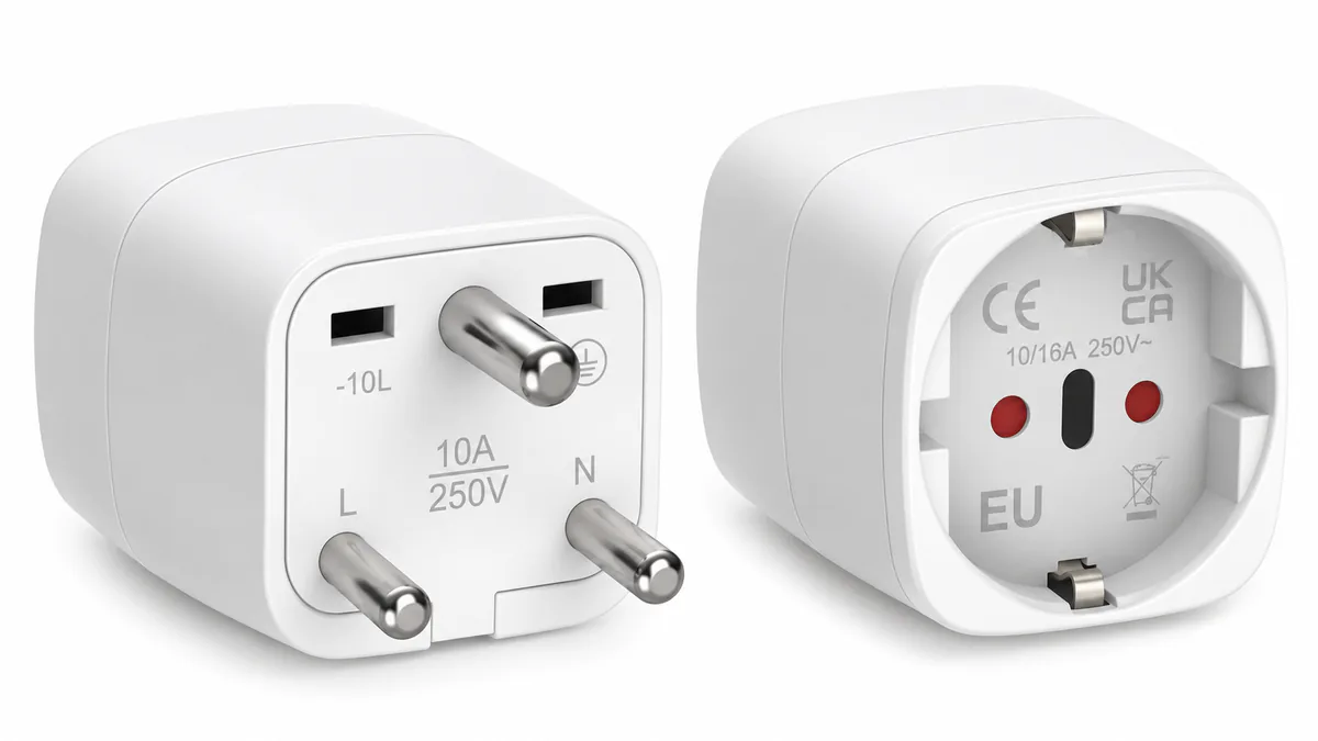 Dos adaptadores Clomnpe para enchufes tipo D