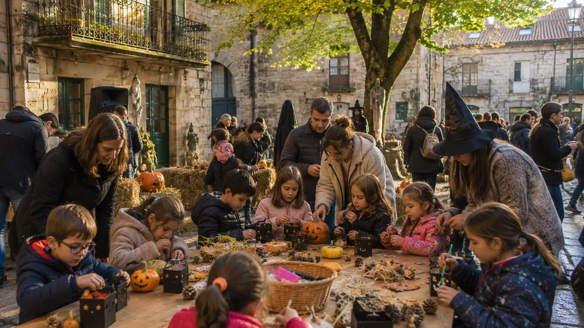 Recreación de una actividad familiar de Halloween y Samaín en Allariz