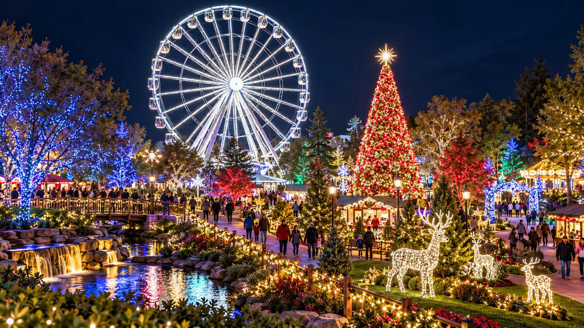 Recreación de la noria de Mágicas Navidades de Torrejón