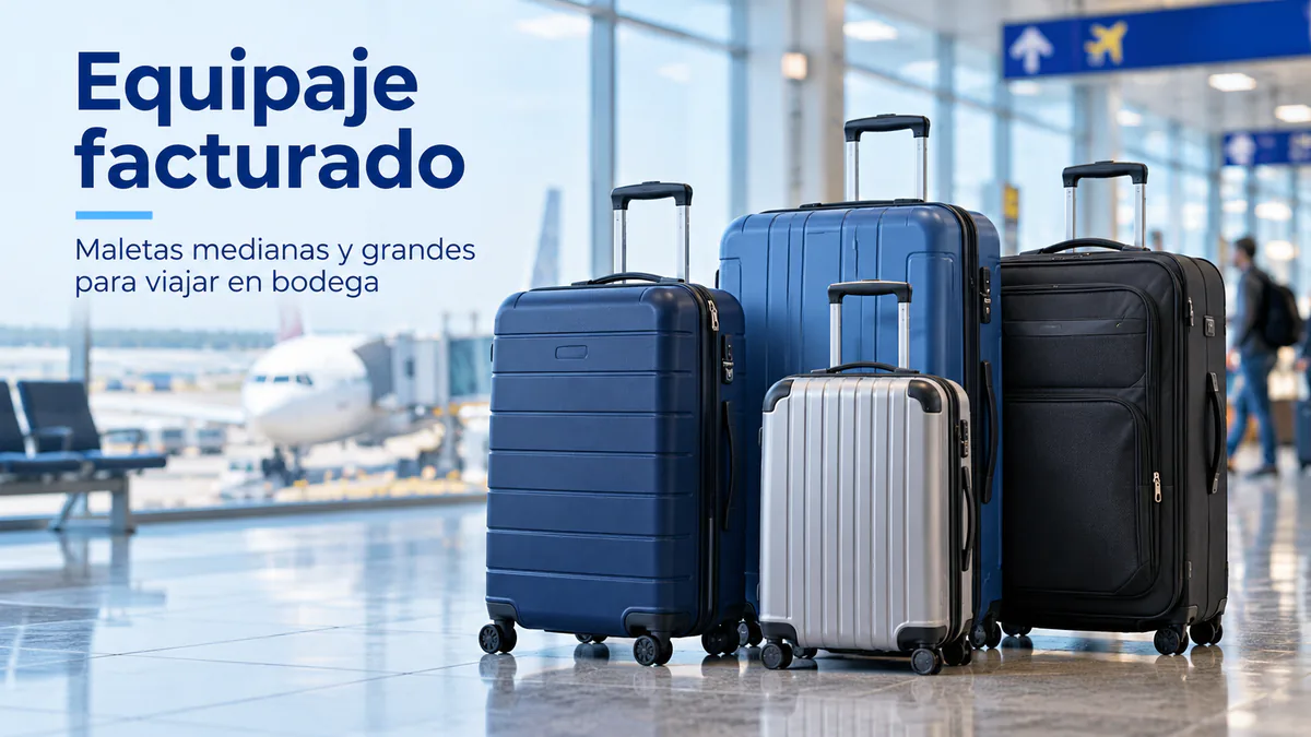 Varias maletas que representan el equipaje facturado de Air Europa