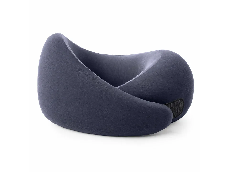 Ostrichpillow Go gris, almohada de viaje alta con diseño asimétrico