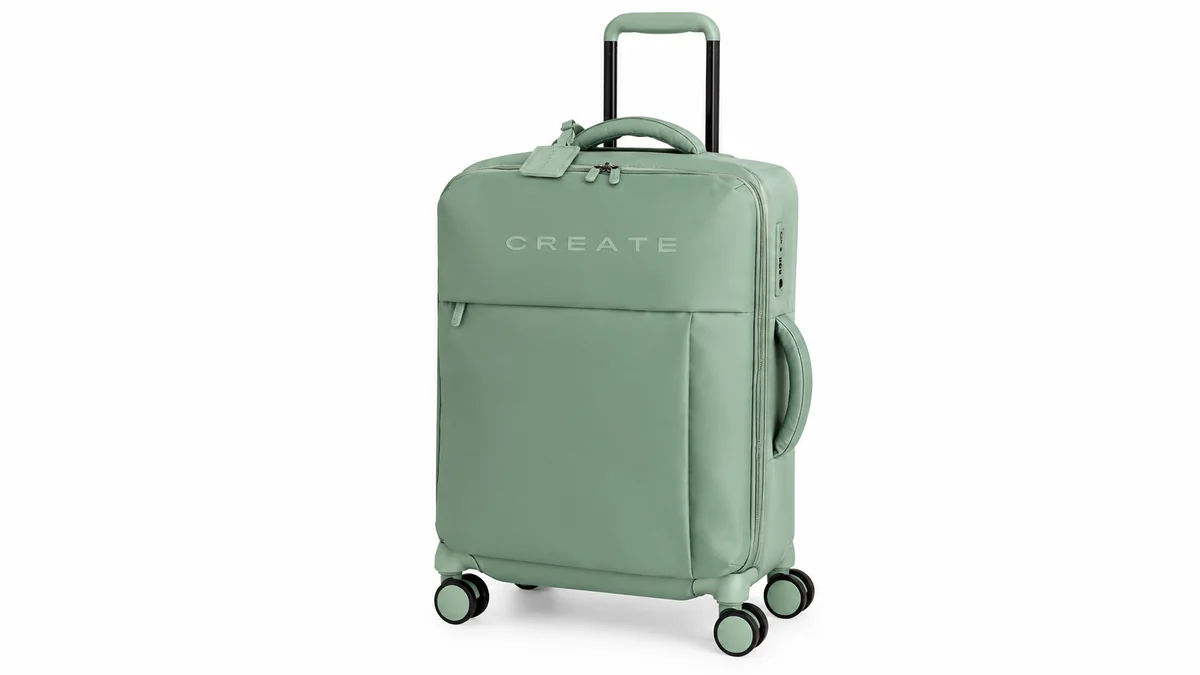 Maleta blanda CREATE Luggage Studio Soft M verde Sage