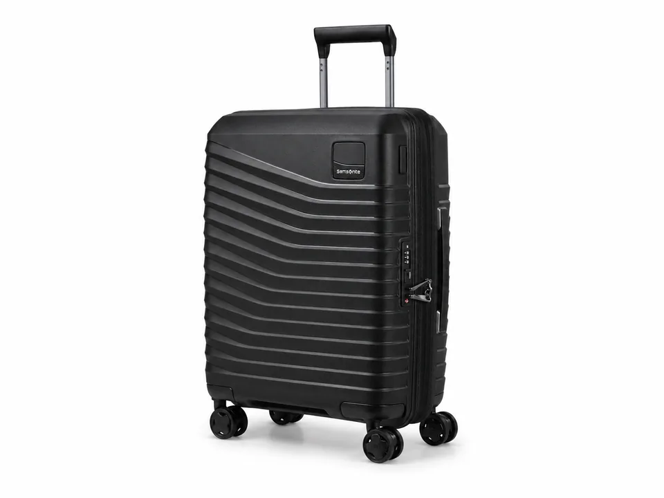 Samsonite Intuo Spinner S negra con cuatro ruedas dobles
